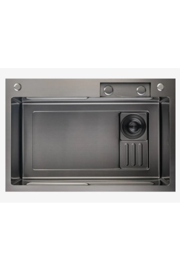 мойка GranFest Metal 7545PVD графит врезная 750*450*250*1мм