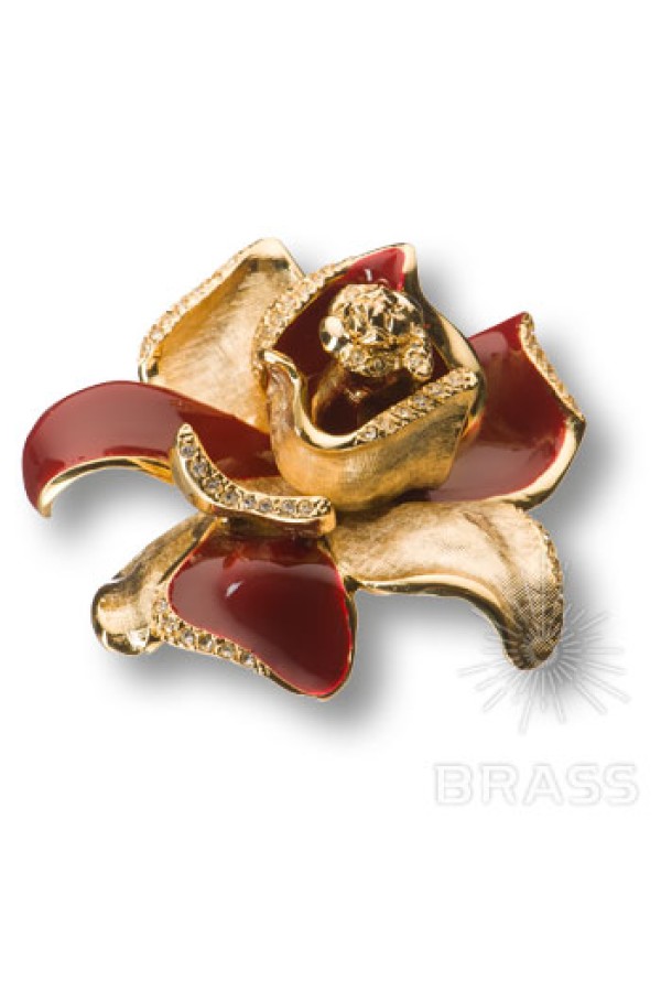 Ручка мебельная кнопка Magnolia эксклюзивная коллекция золото 24карата 11.55 MO10 Brass