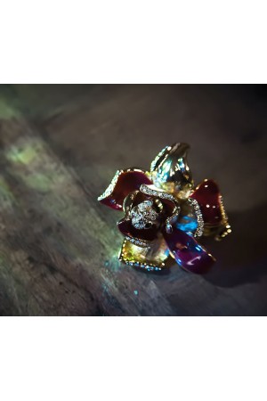 Ручка мебельная кнопка Magnolia эксклюзивная коллекция золото 24карата 11.55 MO10 Brass