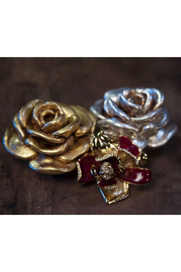 Ручка мебельная кнопка Magnolia эксклюзивная коллекция золото 24карата 11.55 MO10 Brass