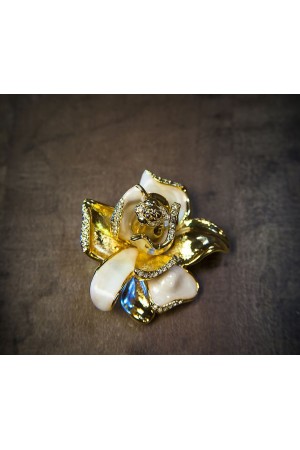 Ручка мебельная кнопка Magnolia эксклюзивная коллекция золото 24карата 11.55 MO19 Brass
