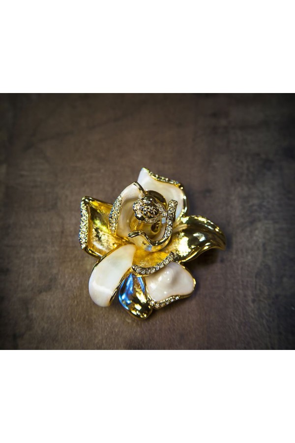 Ручка мебельная кнопка Magnolia эксклюзивная коллекция золото 24карата 11.55 MO19 Brass