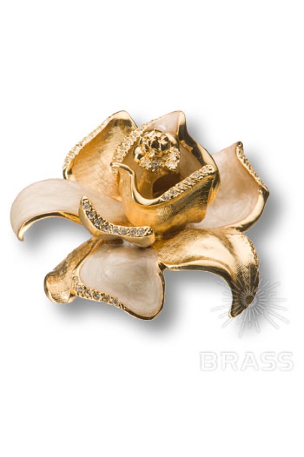 Ручка мебельная кнопка Magnolia эксклюзивная коллекция золото 24карата 11.55 MO19 Brass