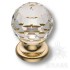 Ручка мебельная кнопка с кристаллами Swarovski эксклюзивная коллекция золото 9932-100 Brass