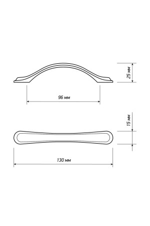 Ручка мебельная скоба AL0446 96мм черный матовый