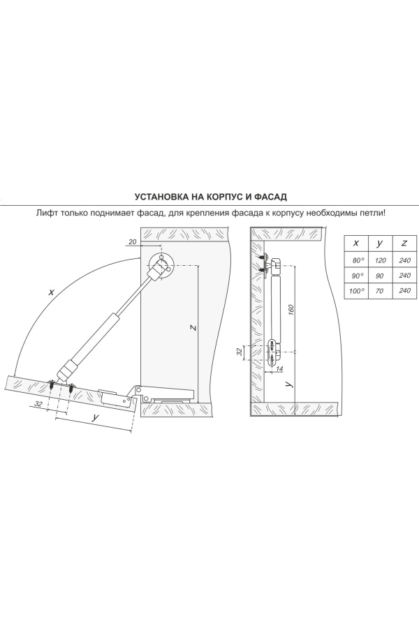 Газовый лифт нагрузка 50Н секретерный GL103GR/50/3 Boyard