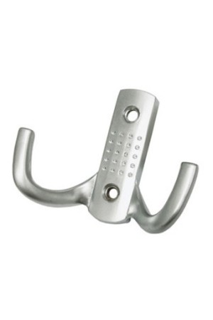 Крючок мебельный двухрожковый сатиновый хром K204SC.6 Boyard