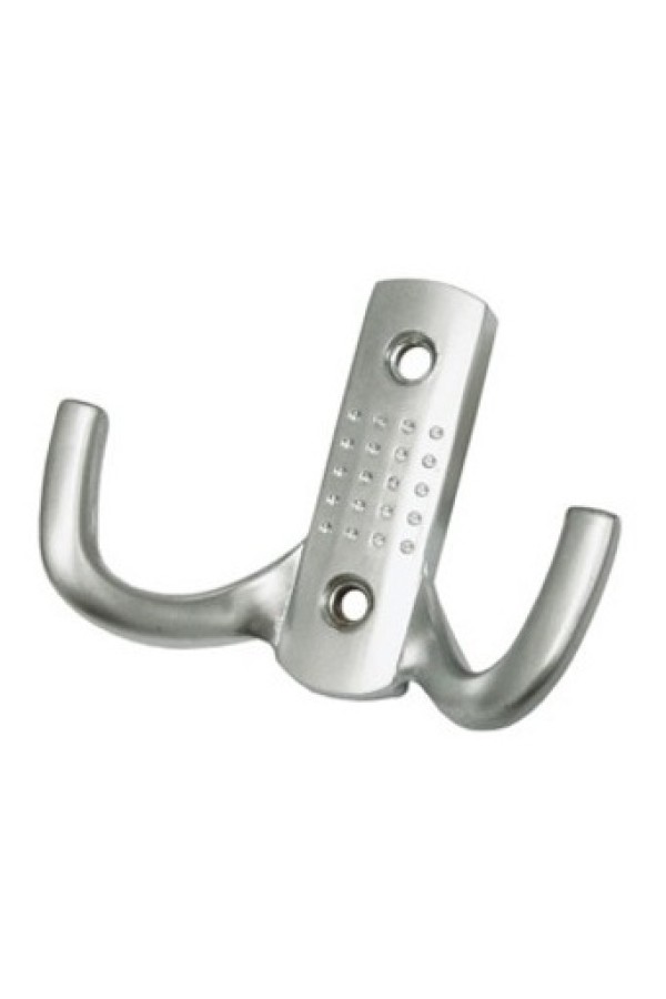 Крючок мебельный двухрожковый сатиновый хром K204SC.6 Boyard