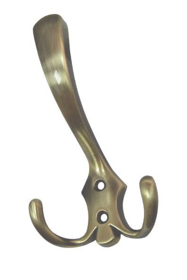 Крючок мебельный трехрожковый старинная латунь K302AB.6 Boyard