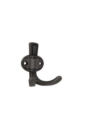 Крючок мебельный двухрожковый старинный черный K211ABL.2 Boyard