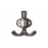 Крючок мебельный двухрожковый черный старинный цинк K211BAZ.2 Boyard