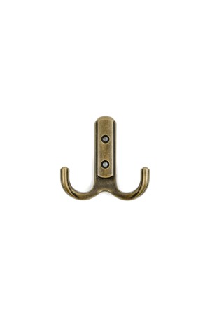 Крючок мебельный двухрожковый матовая старинная латунь K252MAB.6 Boyard