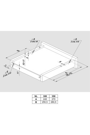 Направляющие скрытого насадного монтажа полного выдвижения 300мм DB8883Zn/300 B-Slide Boyard
