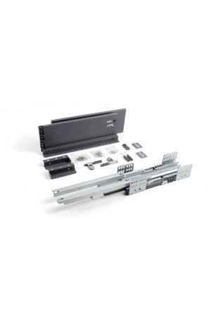 СТАРТ выдвижной ящик  PUSH тонкий 147*350мм, графит SB29GRPH.1/350