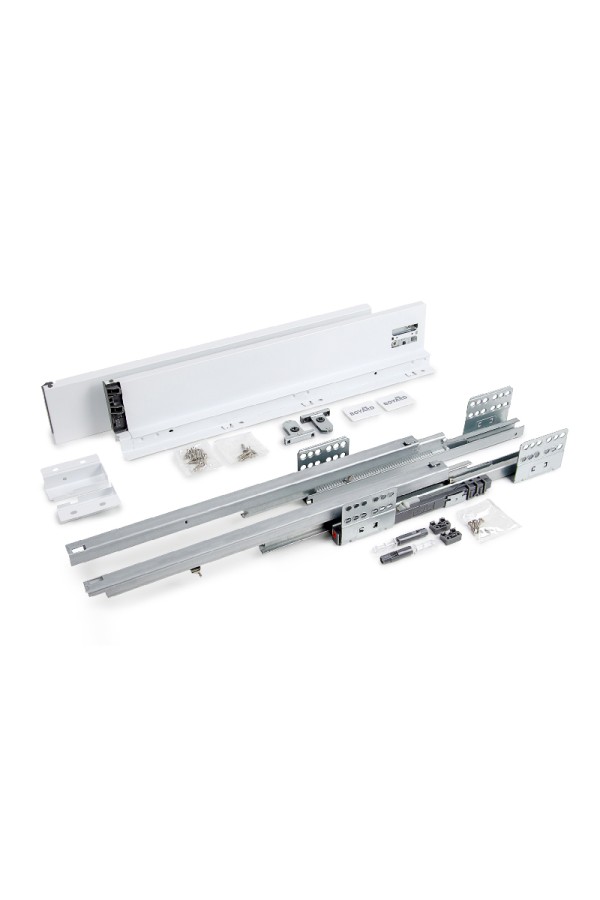 СТАРТ выдвижной ящик  PUSH тонкий 115*400мм, белый SB28W.1/400