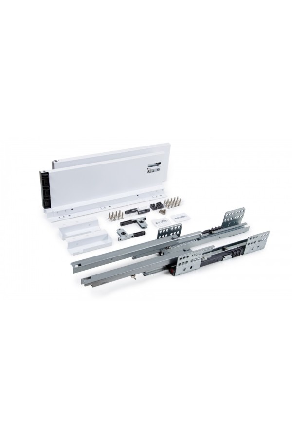 СТАРТ выдвижной ящик PUSH тонкий 147*350мм, белый /SB29W.1/350