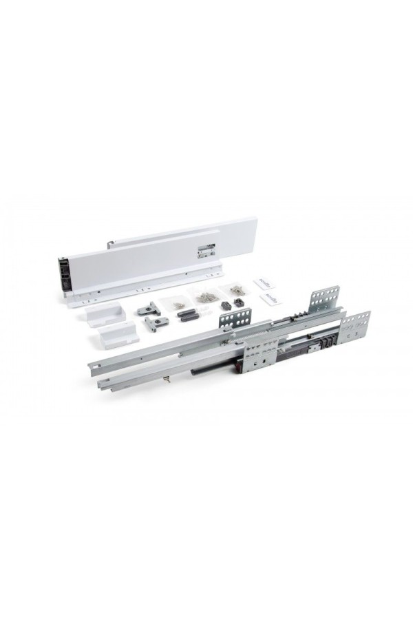 СТАРТ выдвижной ящик  PUSH тонкий 115*350мм, белый SB28W.1/350