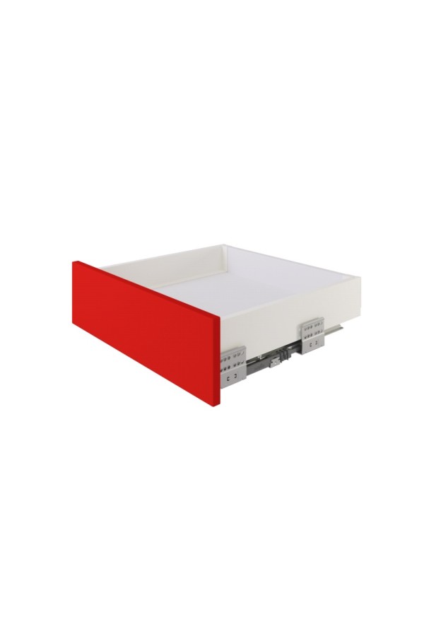 СТАРТ выдвижной ящик  PUSH тонкий 115*350мм, белый SB28W.1/350