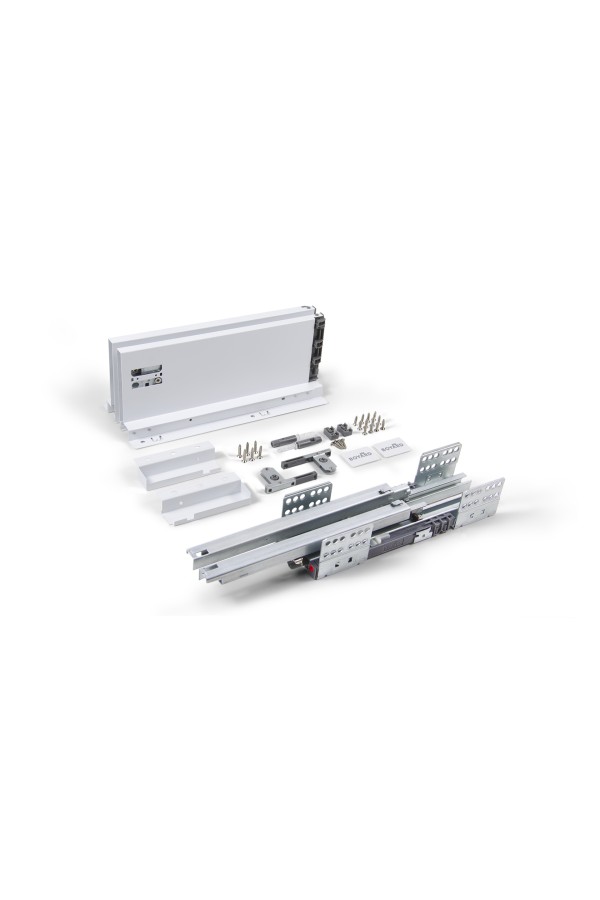 СТАРТ выдвижной ящик  PUSH тонкий 147*300мм, белый /SB29W.1/300