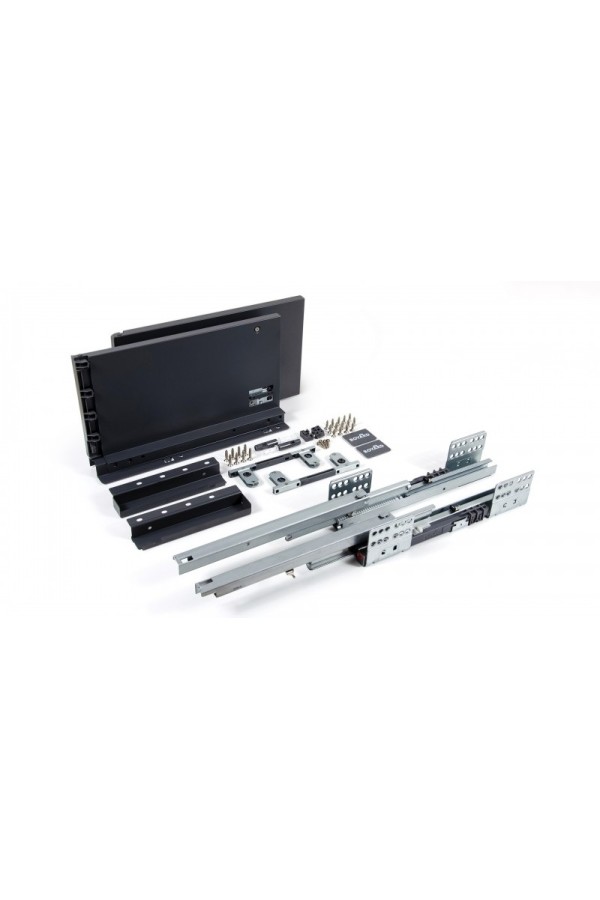 СТАРТ выдвижной ящик  PUSH тонкий 198*300мм, графит SB30GRPH.1/300