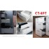 СТАРТ выдвижной ящик  PUSH тонкий 147*500мм, белый /SB29W.1/500