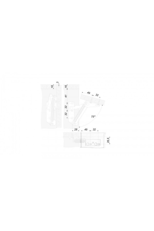 Кронштейн (антресольная петля) MK01 Boyard