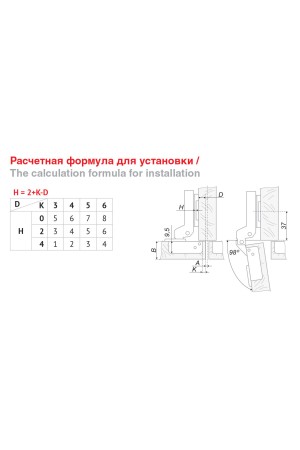 Петля мебельная полунакладная мини 98 градусов Н=0мм H402B21/1330 Boyard