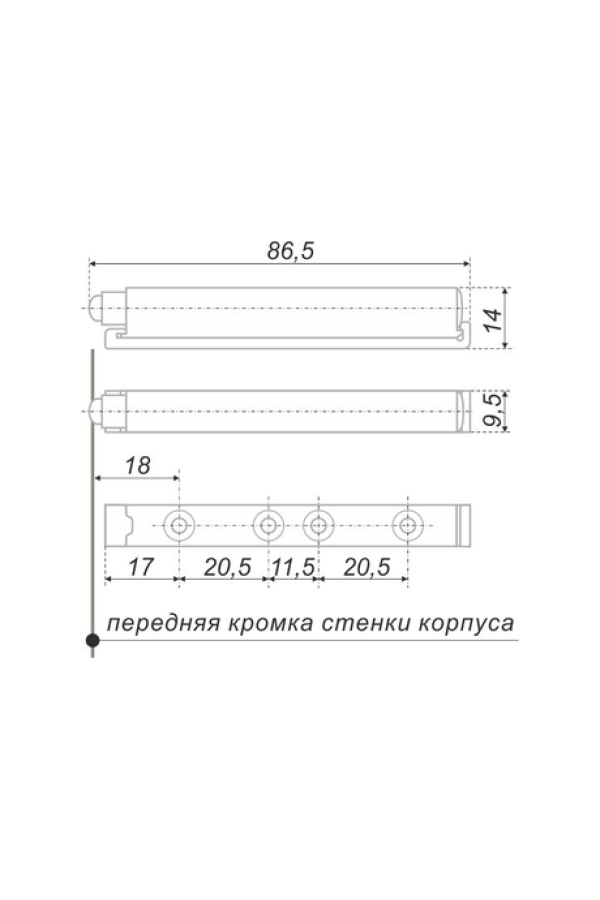 Упор-защелка с толкателем push-to-open серая AMF10/GR Boyard