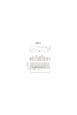 корпус для накладной установки AMF14 и  AMF15, /AMF16/GRPH (100)