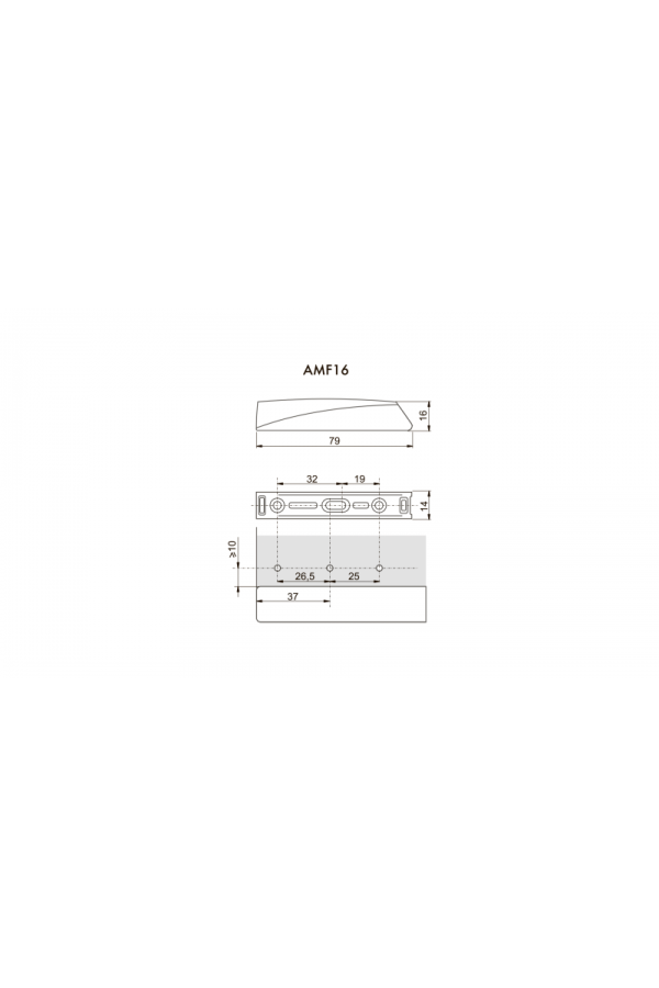 корпус для накладной установки AMF14 и  AMF15, /AMF16/GRPH (100)