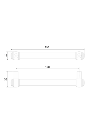 Ручка мебельная скоба 128мм старинная латунь (бронза) RR008AB.4/128 Boyard
