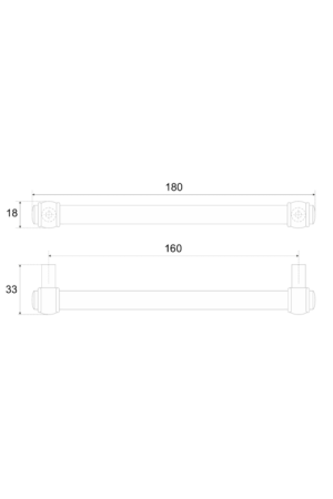 Ручка мебельная скоба 160мм черненный старинный никель RR008BSBN.4/160 Boyard