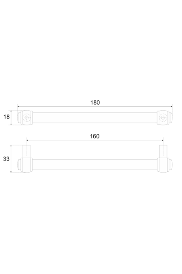 Ручка мебельная скоба 160мм черненный старинный никель RR008BSBN.4/160 Boyard