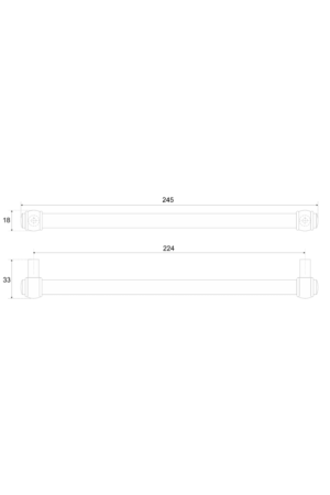 Ручка мебельная скоба 224мм хром RR008CP.4/224 Boyard