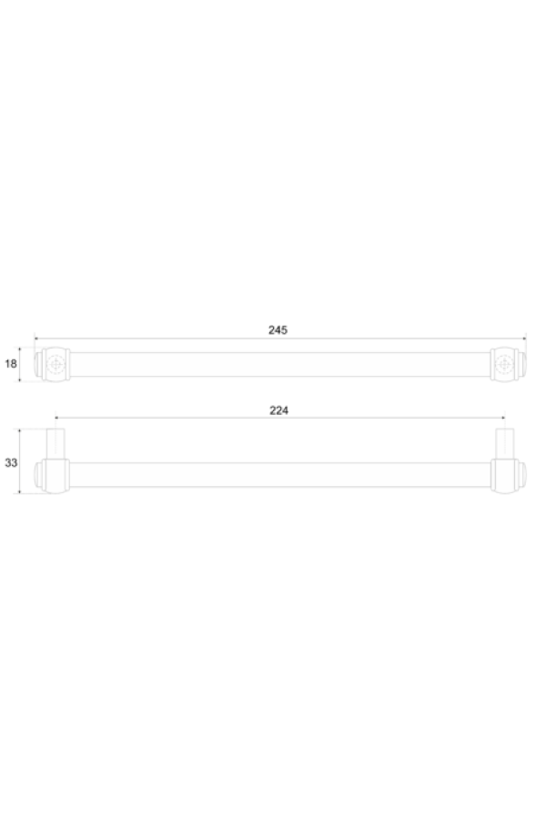 Ручка мебельная скоба 224мм хром RR008CP.4/224 Boyard