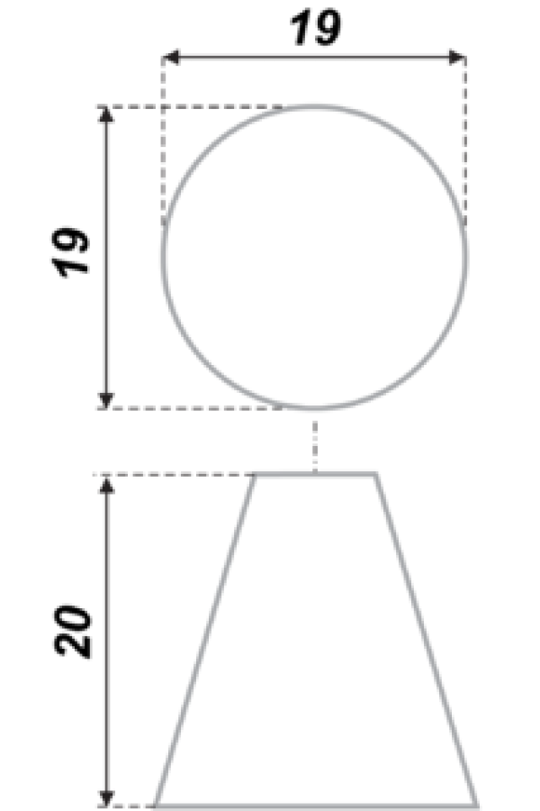 Ручка мебельная кнопка хром RC012CP.4 Boyard