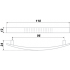 Ручка мебельная скоба 96мм золото RS002GP.4/96 Boyard