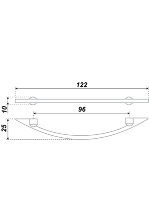 Ручка мебельная скоба 96мм хром RS004CP.3/96 Boyard