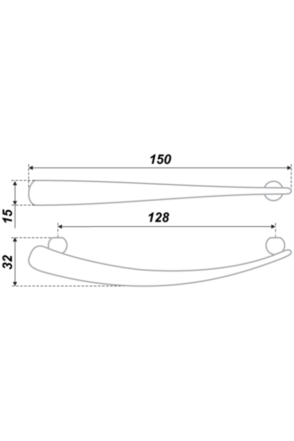 Ручка мебельная скоба 128мм сатин RS007SC.4/128 Boyard