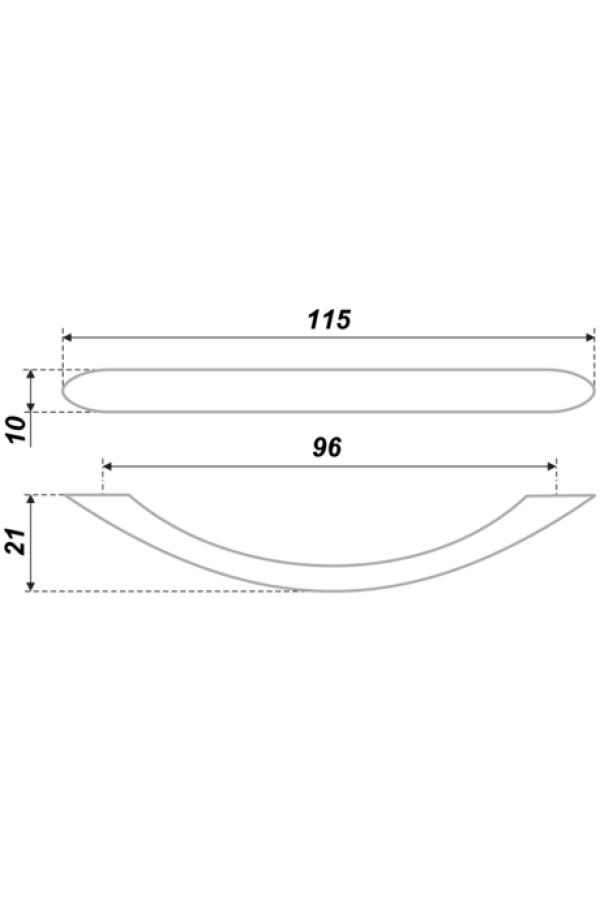 Ручка мебельная скоба 96мм золото RS008GP.3/96 Boyard