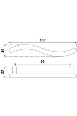 Ручка мебельная скоба 96мм хром RS013CP.4/96 Boyard