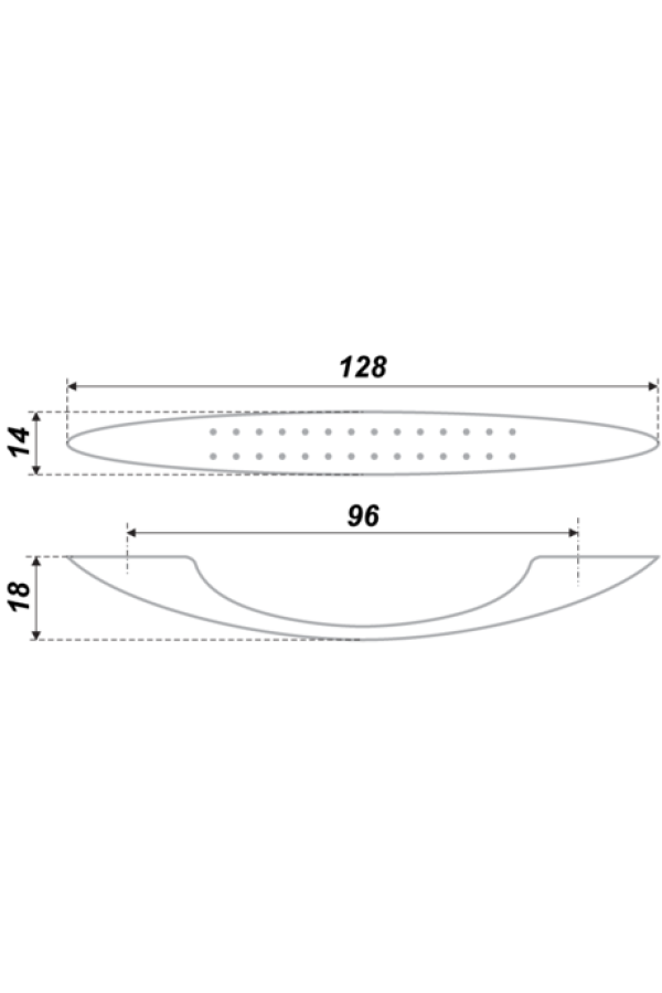 Ручка мебельная скоба 96мм золото RS023GP.4/96 Boyard