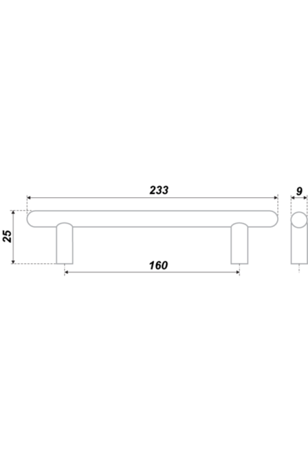 Ручка мебельная рейлинг 160мм сатиновый никель RR001SN.4/160 Boyard