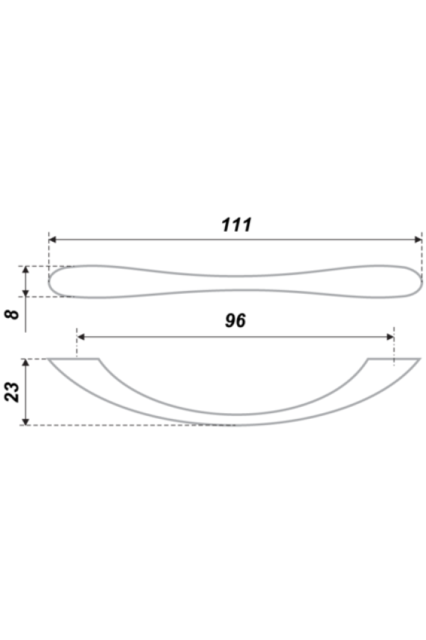 Ручка мебельная скоба 96мм золото RS028GP.3/96 Boyard