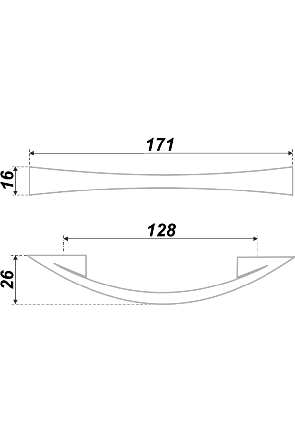 Ручка мебельная скоба 128мм хром RS005CP.4/128 Boyard