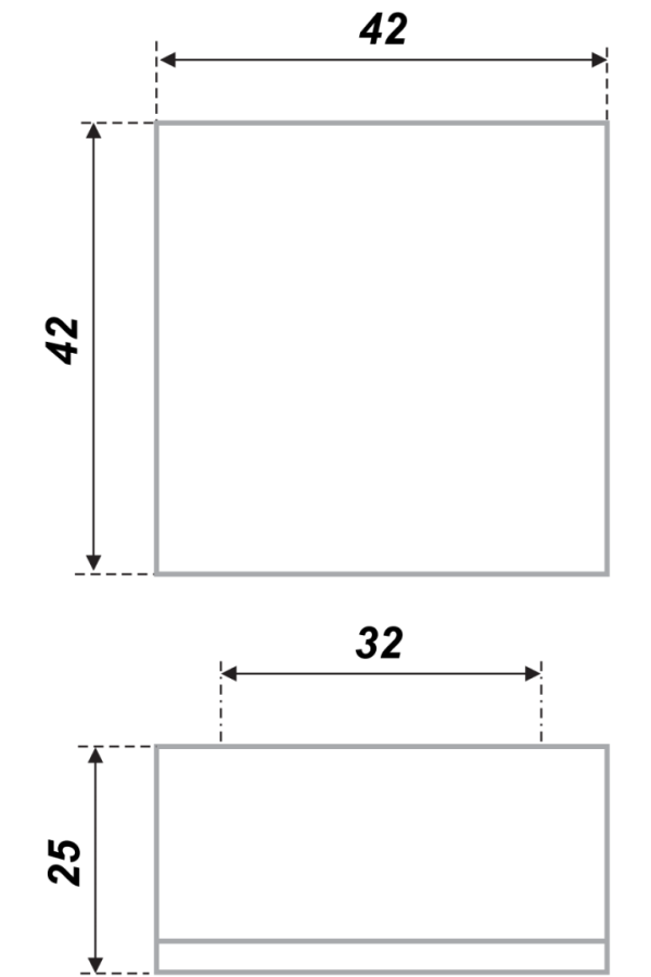 Ручка мебельная кнопка 32мм белая RS074W.4/32 Boyard