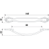 Ручка мебельная скоба 96мм хром/белый RS430CP/W.4/96 Boyard