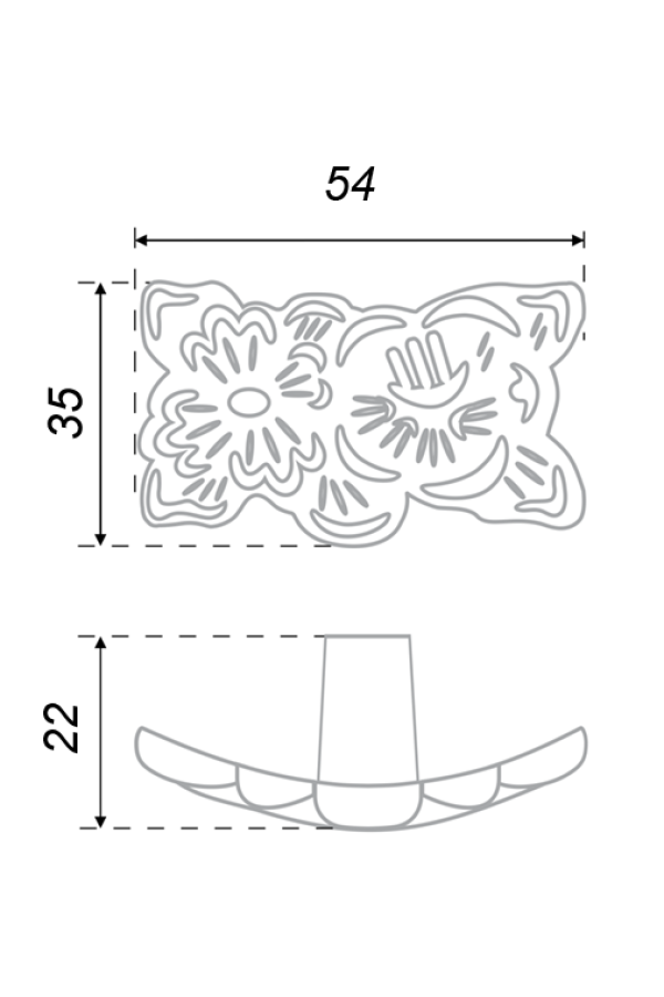 Ручка мебельная кнопка хром с белым RC088CP/W.4 Boyard