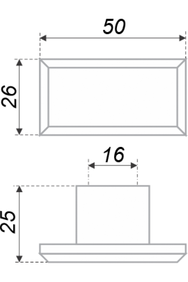 Ручка мебельная скоба 16мм черный/алюминий RS061BL/AL.4/16 Boyard
