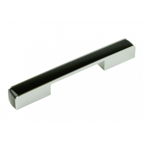 Ручка мебельная скоба 160мм хром/черный RS266CP/BL.4/160 Boyard